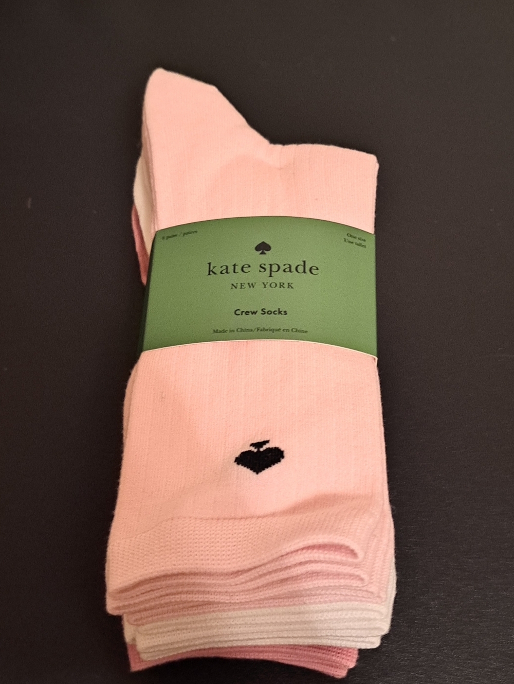 kate spade 6 pack Crew Socks